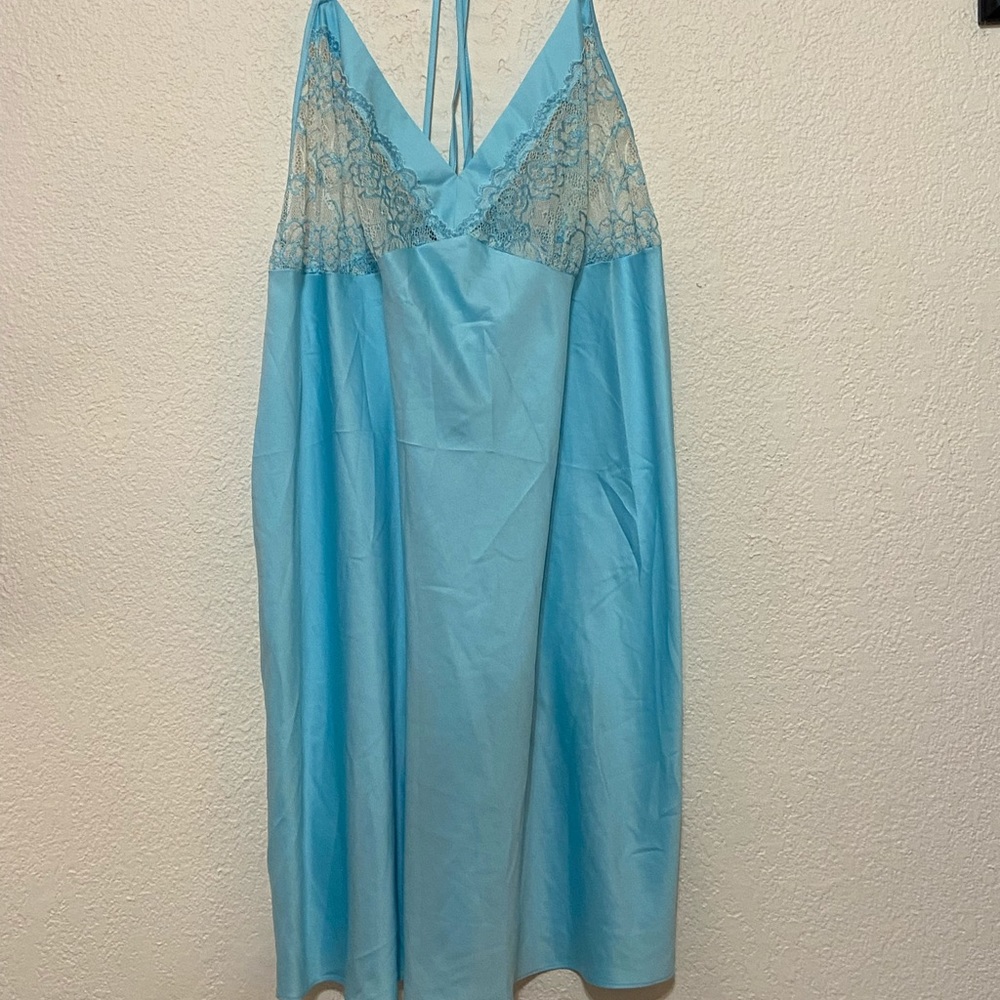 Blue night grown slip
